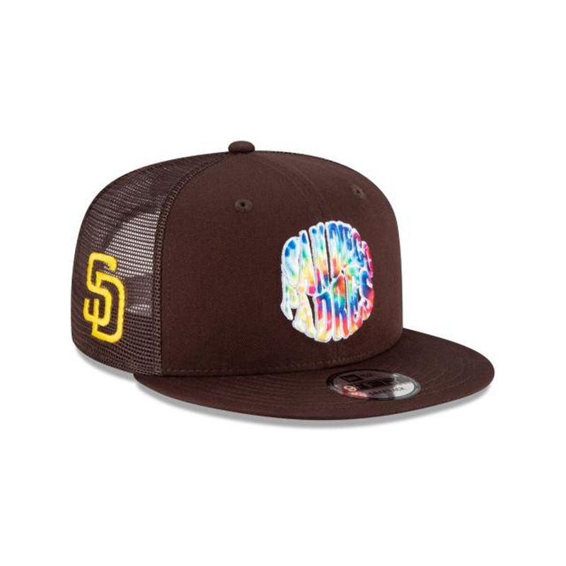 MLB San Diego Padres Groovy 9Fifty Snapback (ENJ3892) - Brown New Era Caps